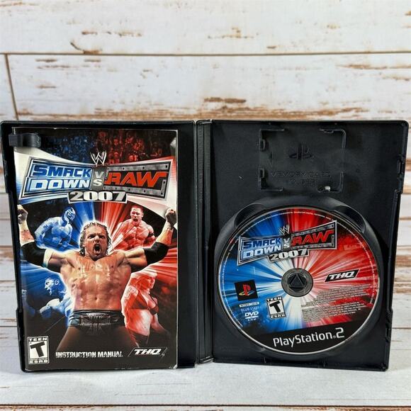 WWE SmackDown vs. Raw 2007 PS2 Game Sports Fighting Multiplayer 2006 - Picture 2 of 4